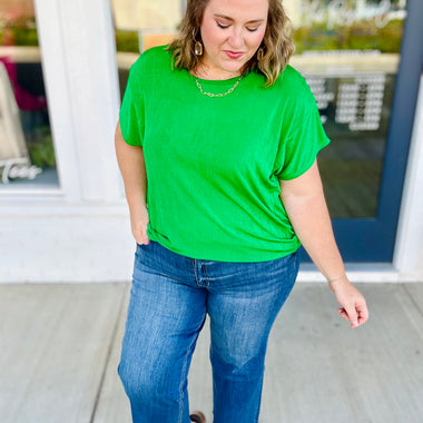 Jaylee Green Slinky Top