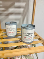 Raspberry Vanilla Soy Wax Candle