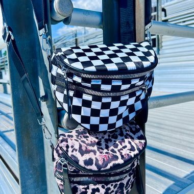 Double Zipper Leopard Bum Bag