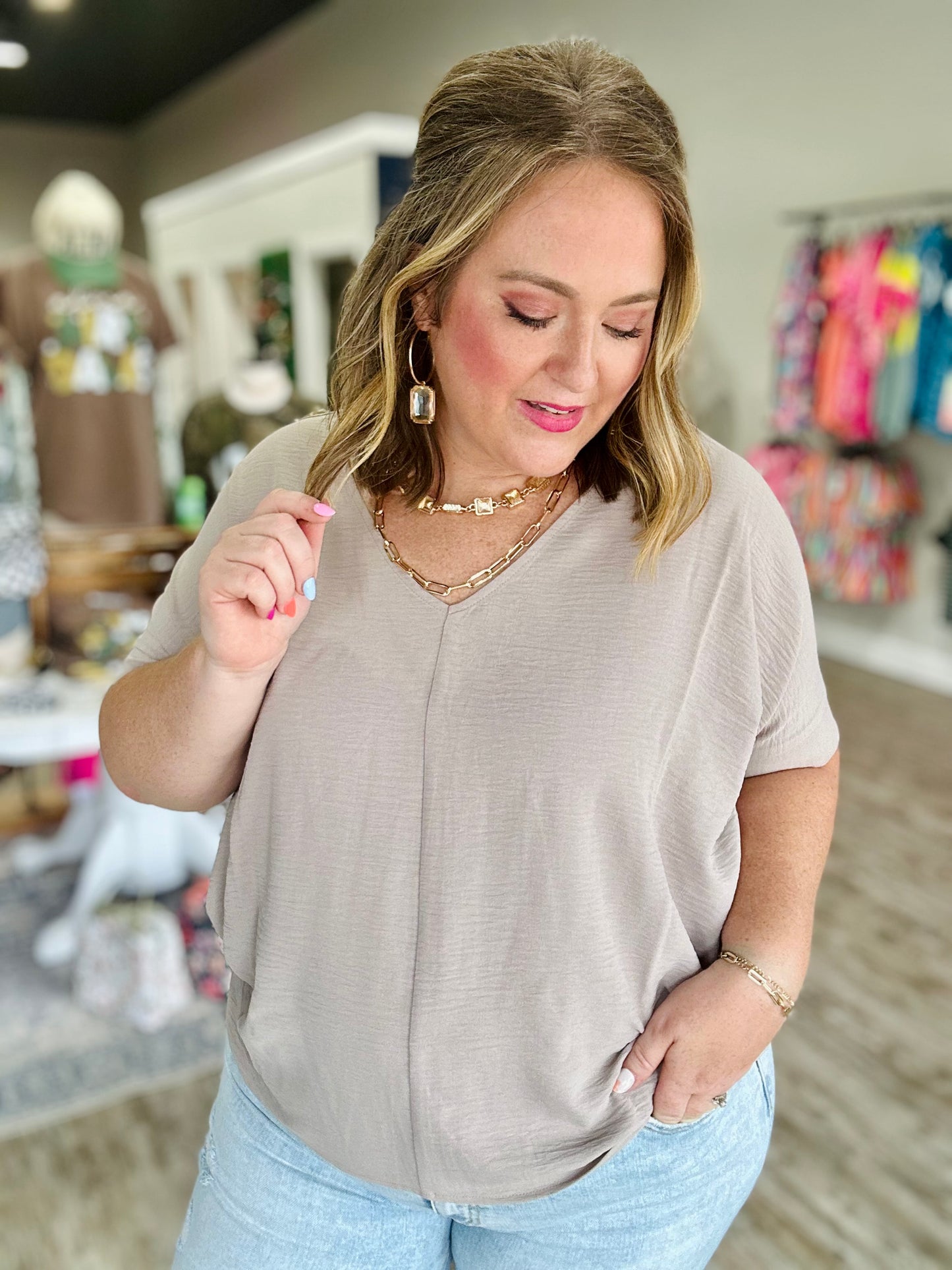 Regina Woven Top (Multiple Colors)