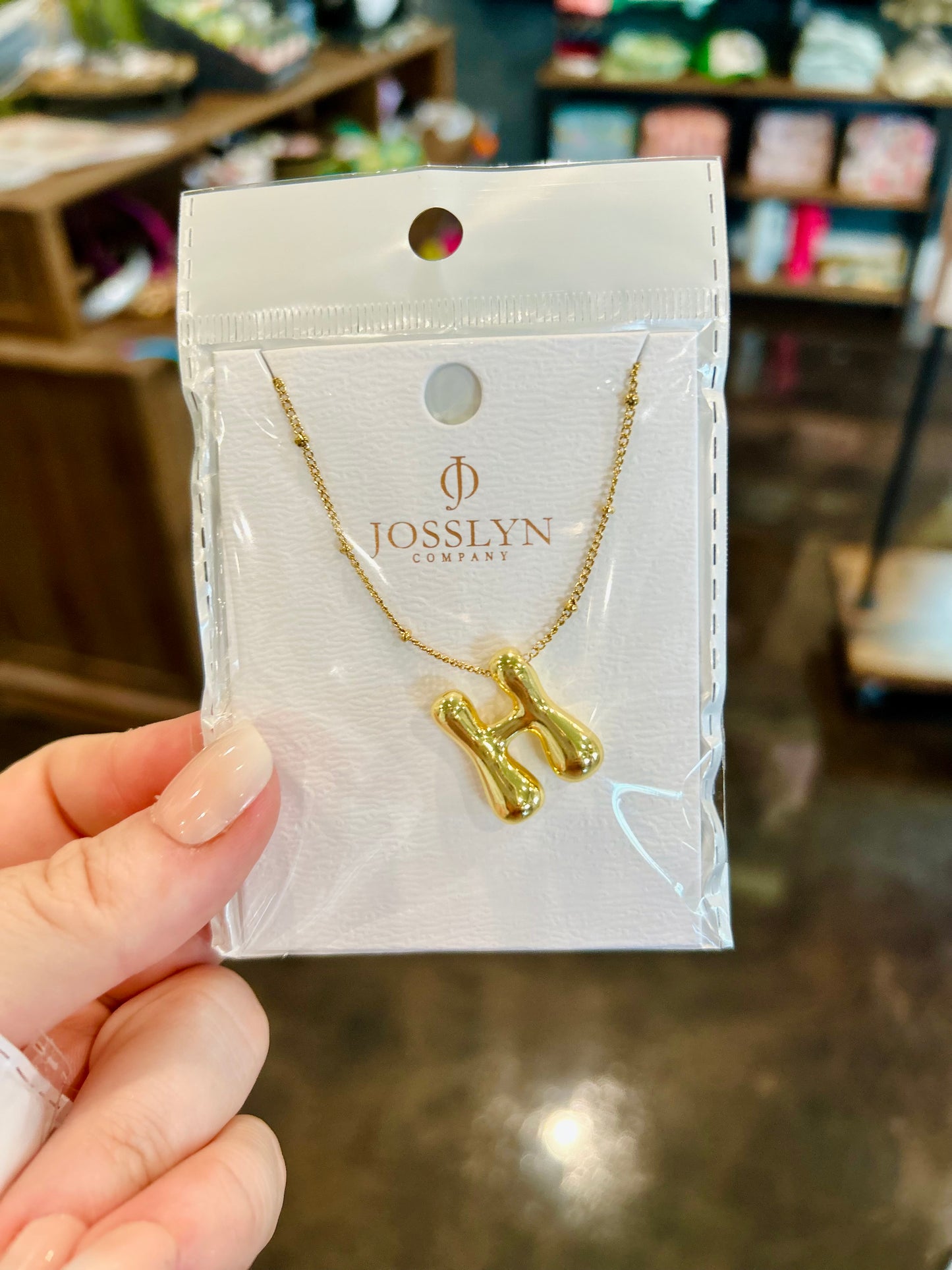 SS Bubble Initial Necklace