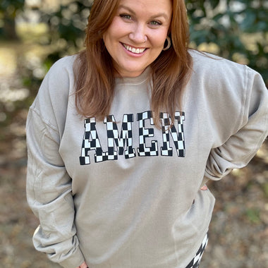 Checkered Amen Sweatshirt