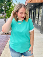 Harley Half Sleeve Waffle Knit Top