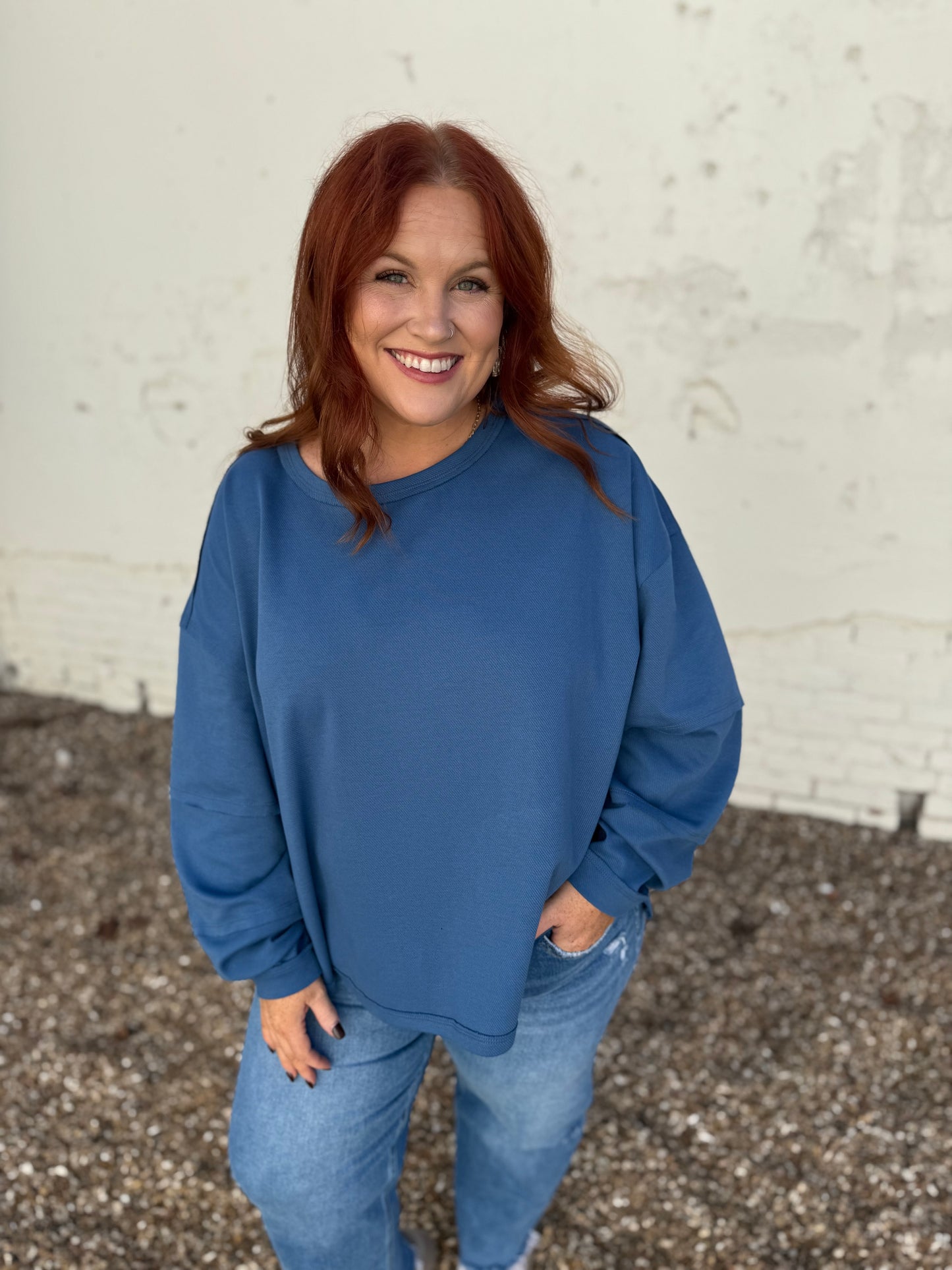 Jasmine High Low Top in Blue