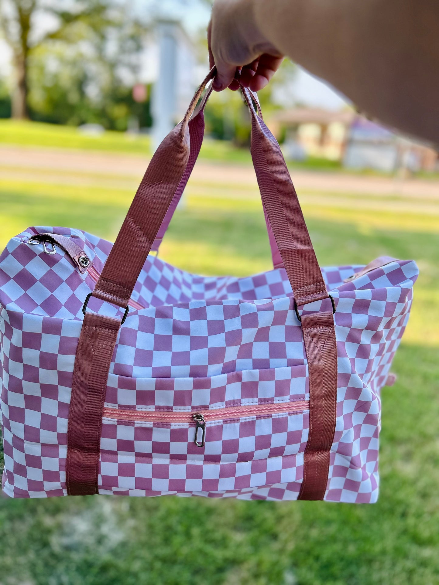 Checkered Travel Duffel (Multiple Colors)