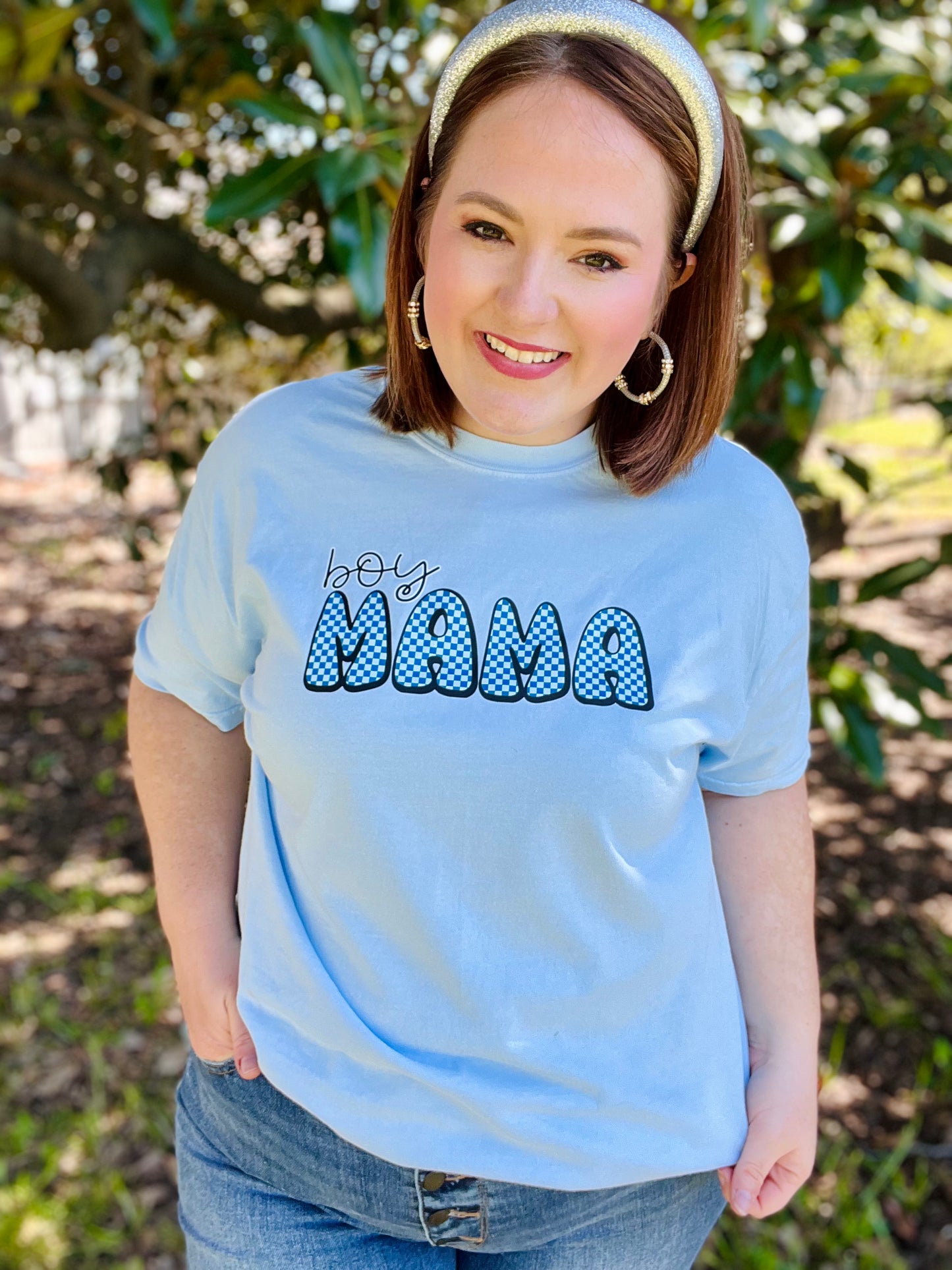 Boy Mama Tee On Comfort Colors