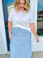 Ivory Striped Skirt