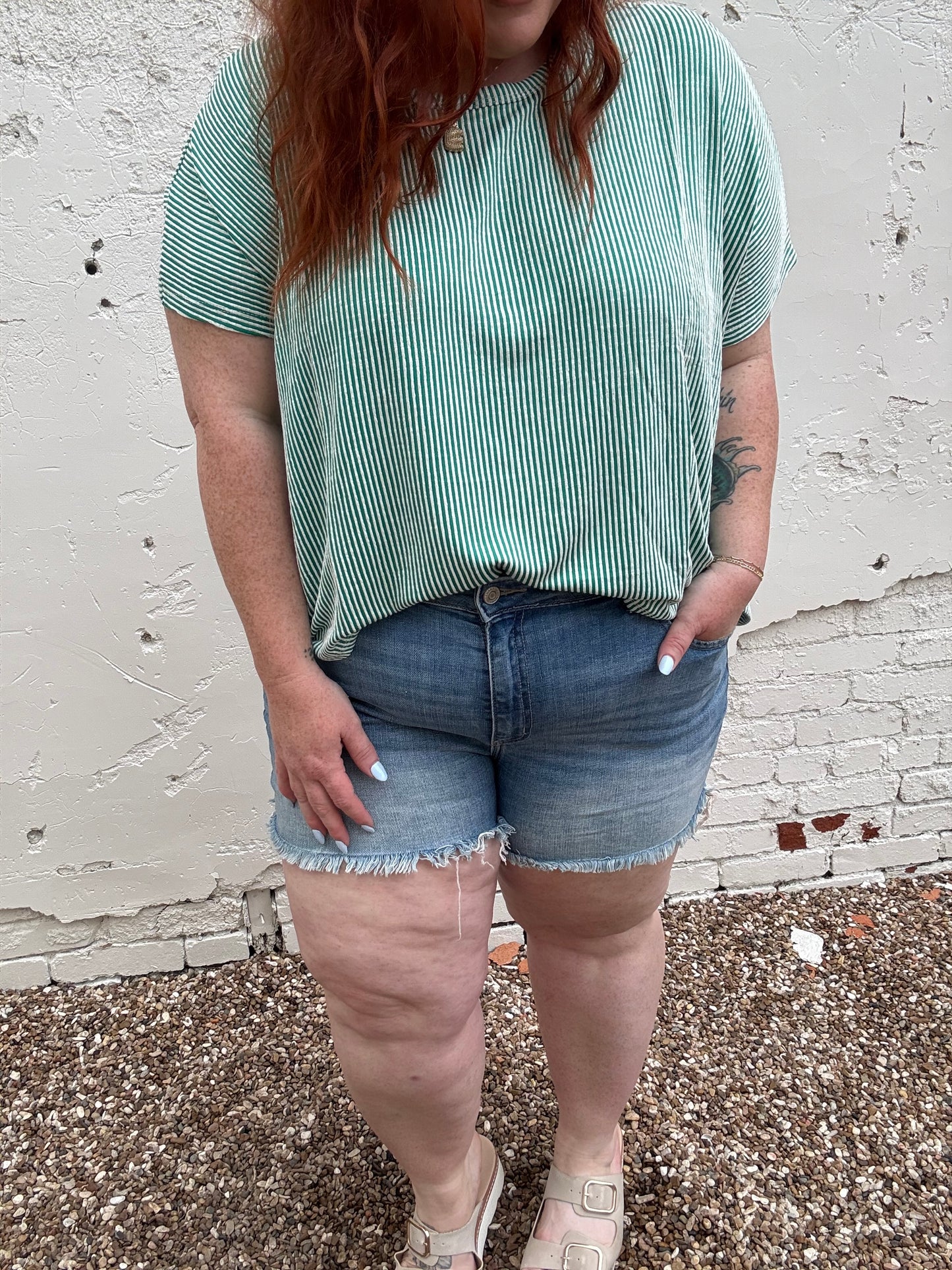 Harper Midrise Denim Shorts