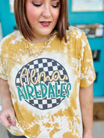 Checkered School Spirit Bleached Tee