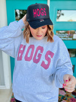 Hogs Red Varsity Sweatshirt (Customizable)