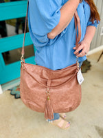 Cindy Studded Oversized Bag in Mauve