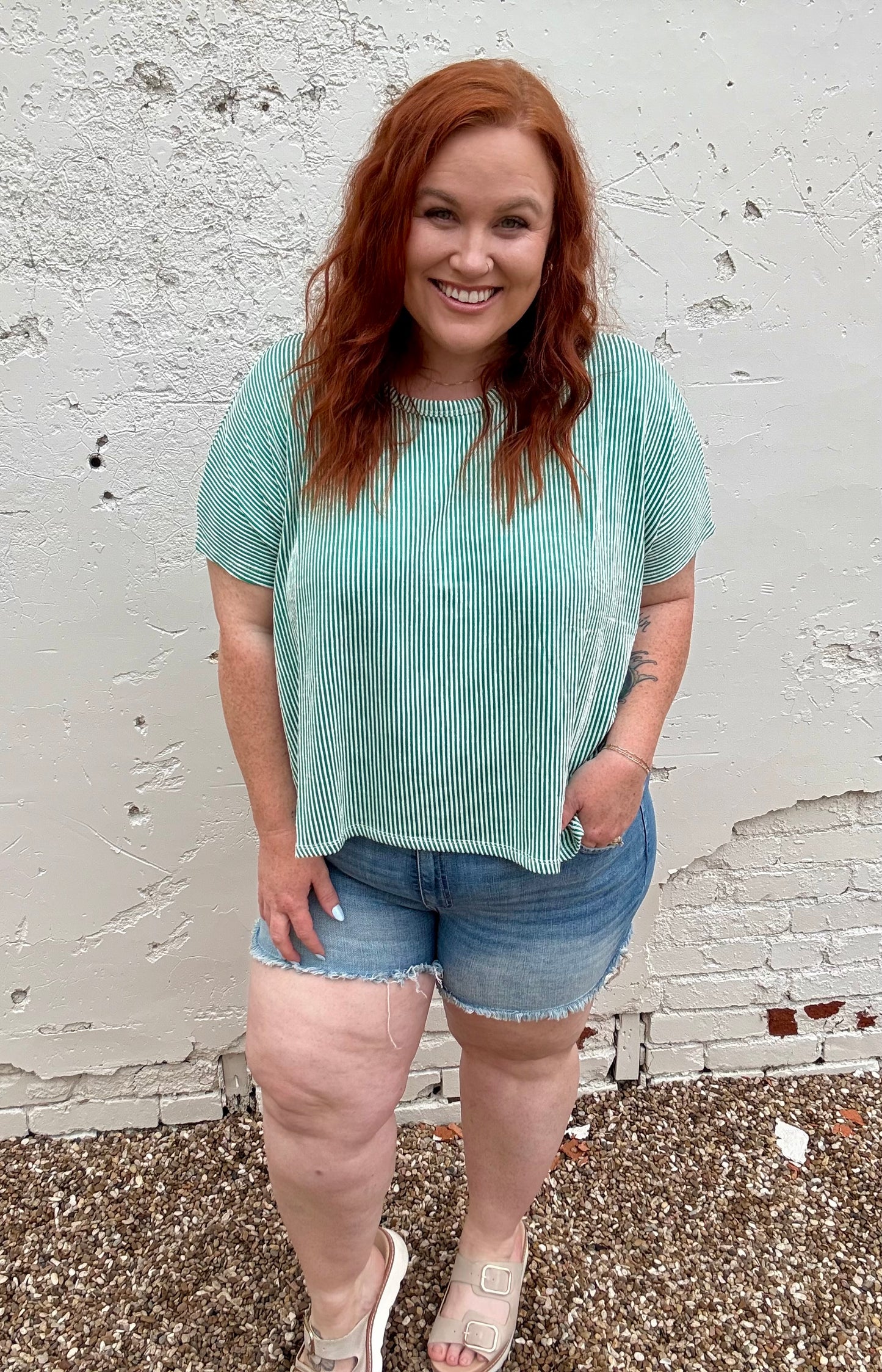 Harper Midrise Denim Shorts