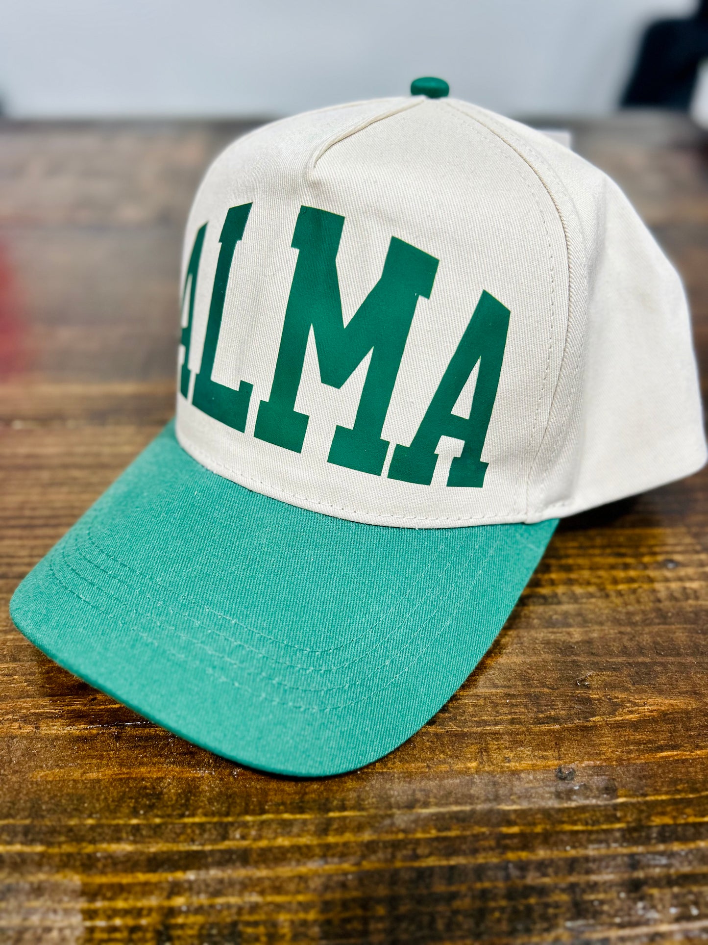 Alma Varsity Twill Hat in Dark Green