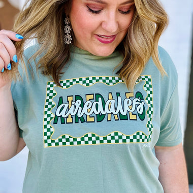 Checkered Outline School Spirit Tee