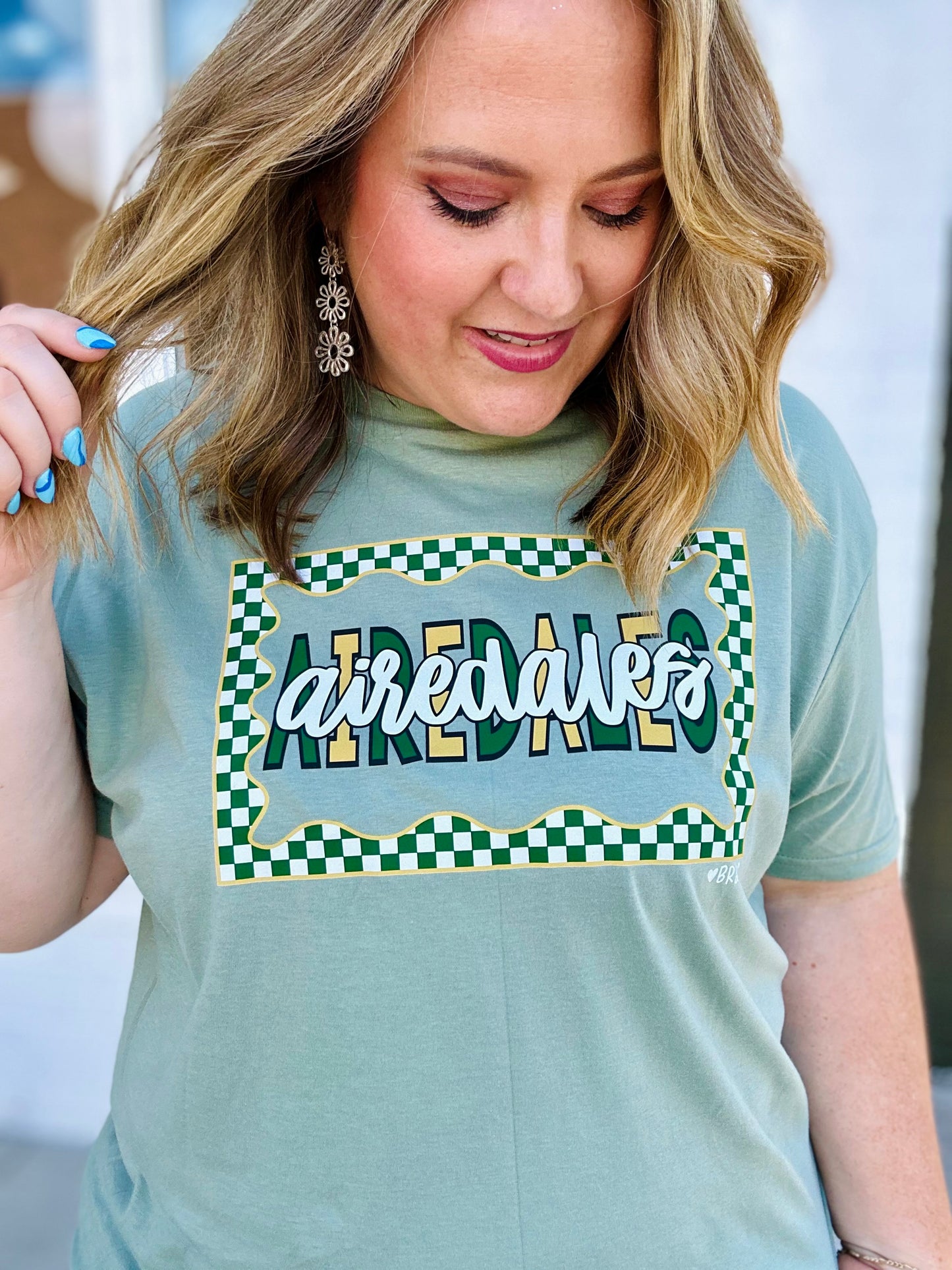 Checkered Outline School Spirit Tee
