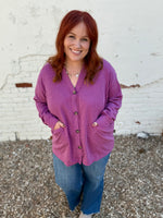 Two-Toned Charm Cardigan - Magenta