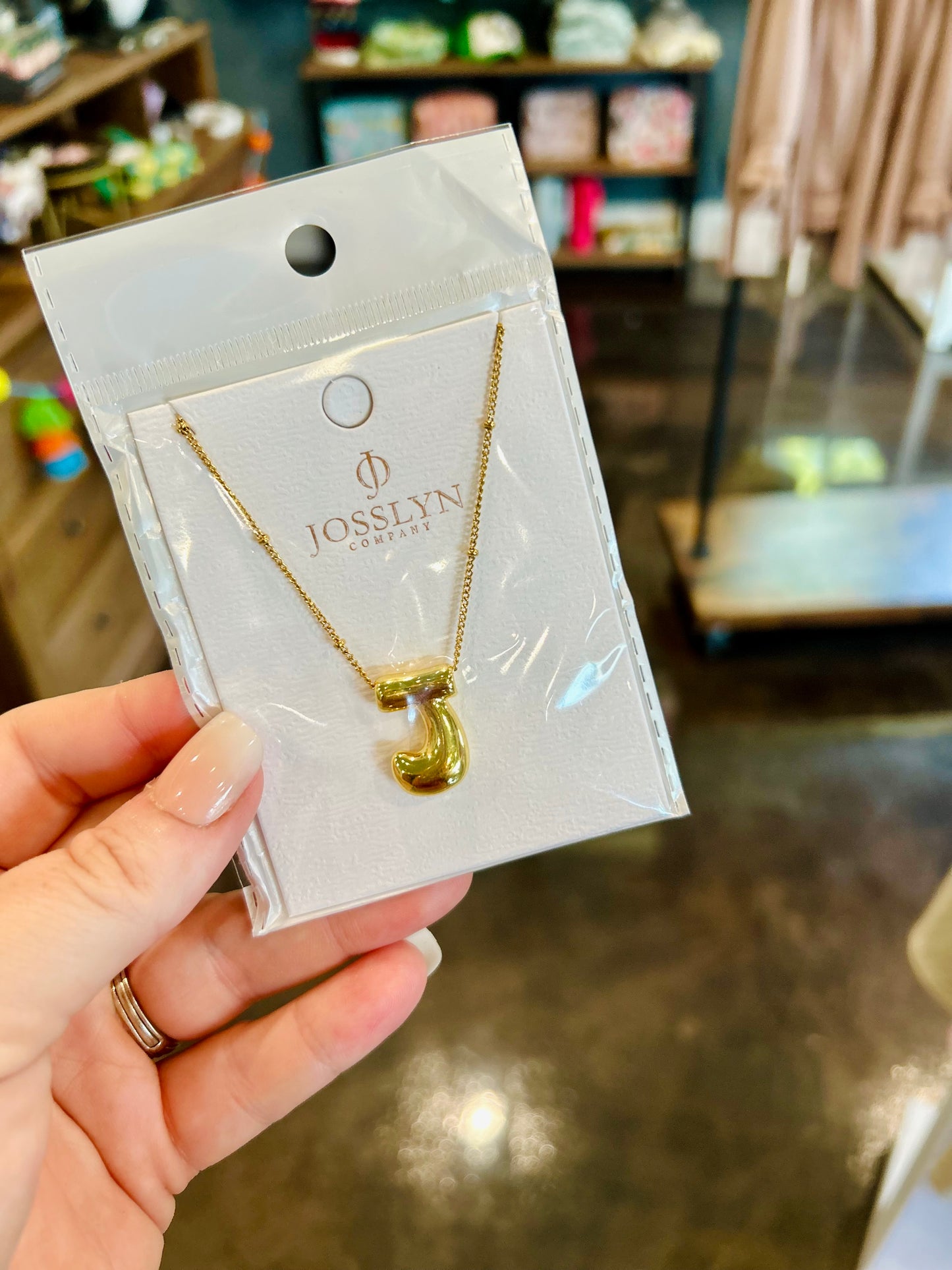 SS Bubble Initial Necklace