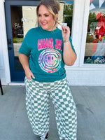 Olivia Checkered Barrel Pants