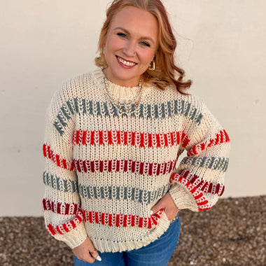 Briana Multi Color Striped Top