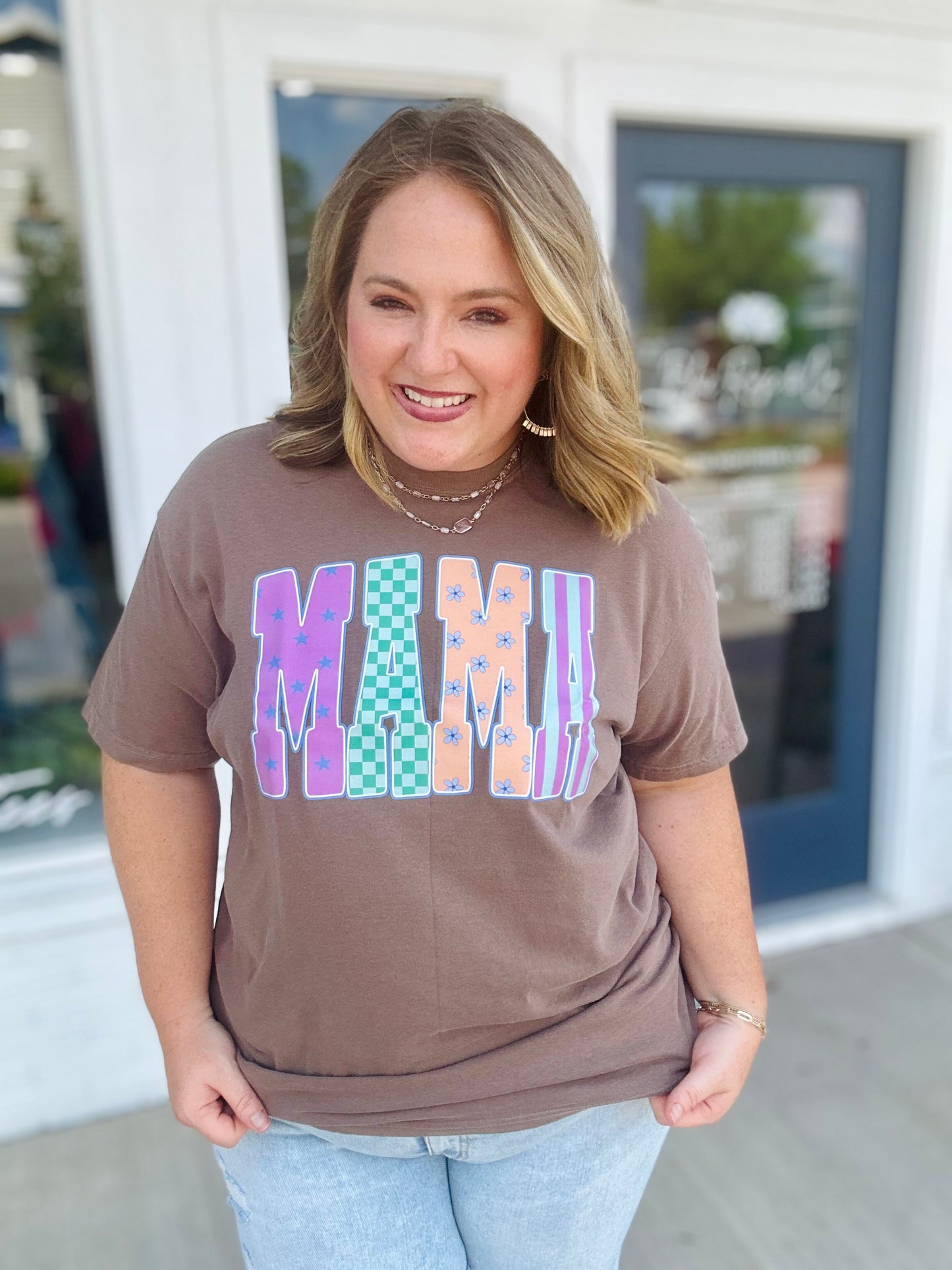 Mixed Print Mama On Comfort Colors