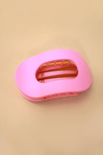 Jumbo Lay Flat Oval Hair Claw Clips (Multiple Colors)