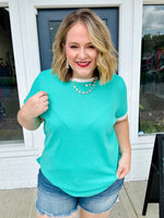 Harley Half Sleeve Waffle Knit Top