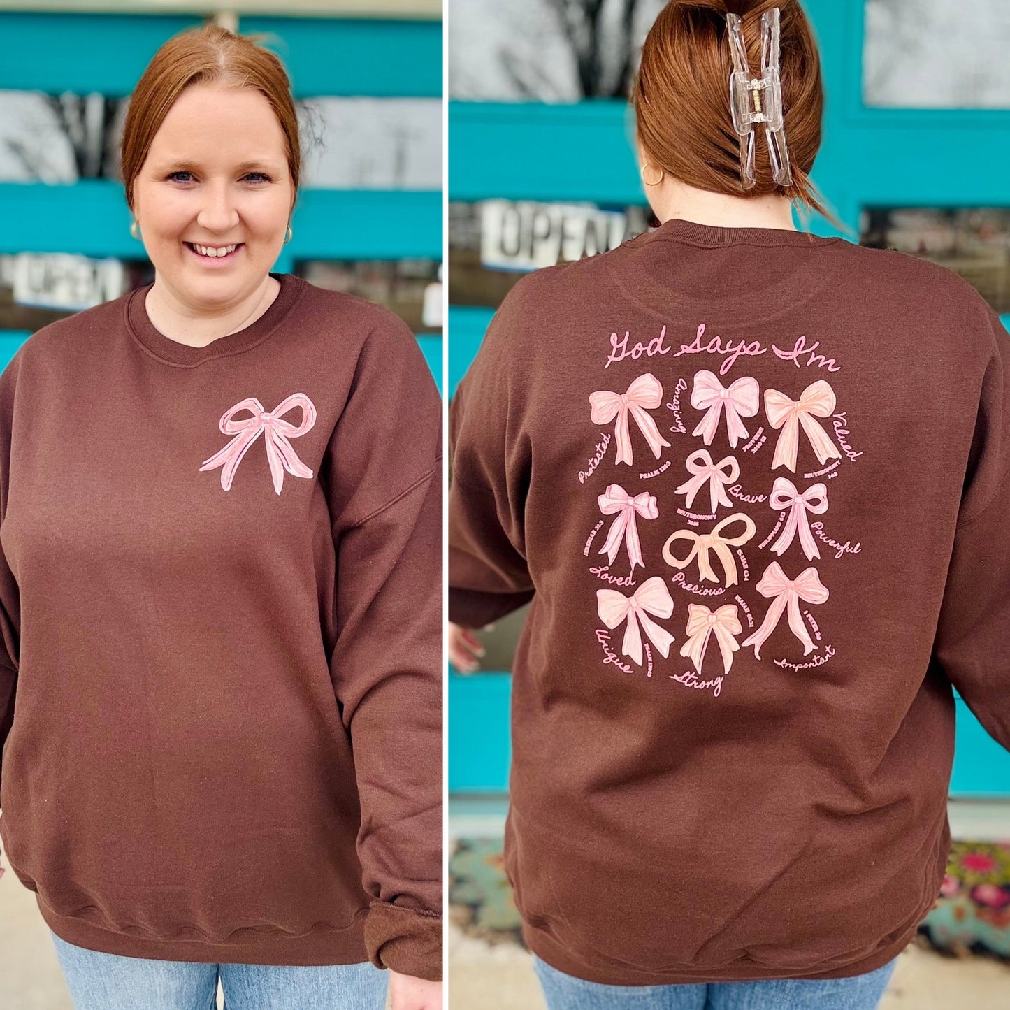 (RESTOCK) God Says Bows Sweatshirt