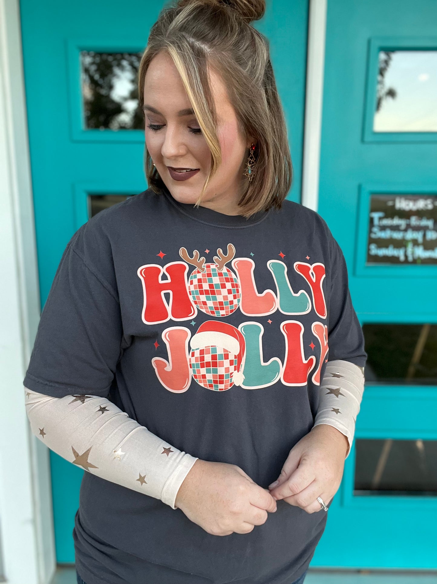 Holly Jolly Disco on Comfort Colors