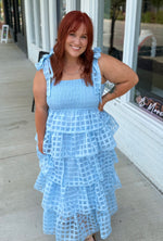 Briannah Blue Tiered Dress