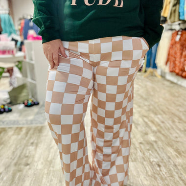 Charlie Checked Wide Leg Pants