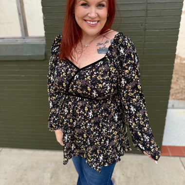 Brittany Floral Babydoll Top