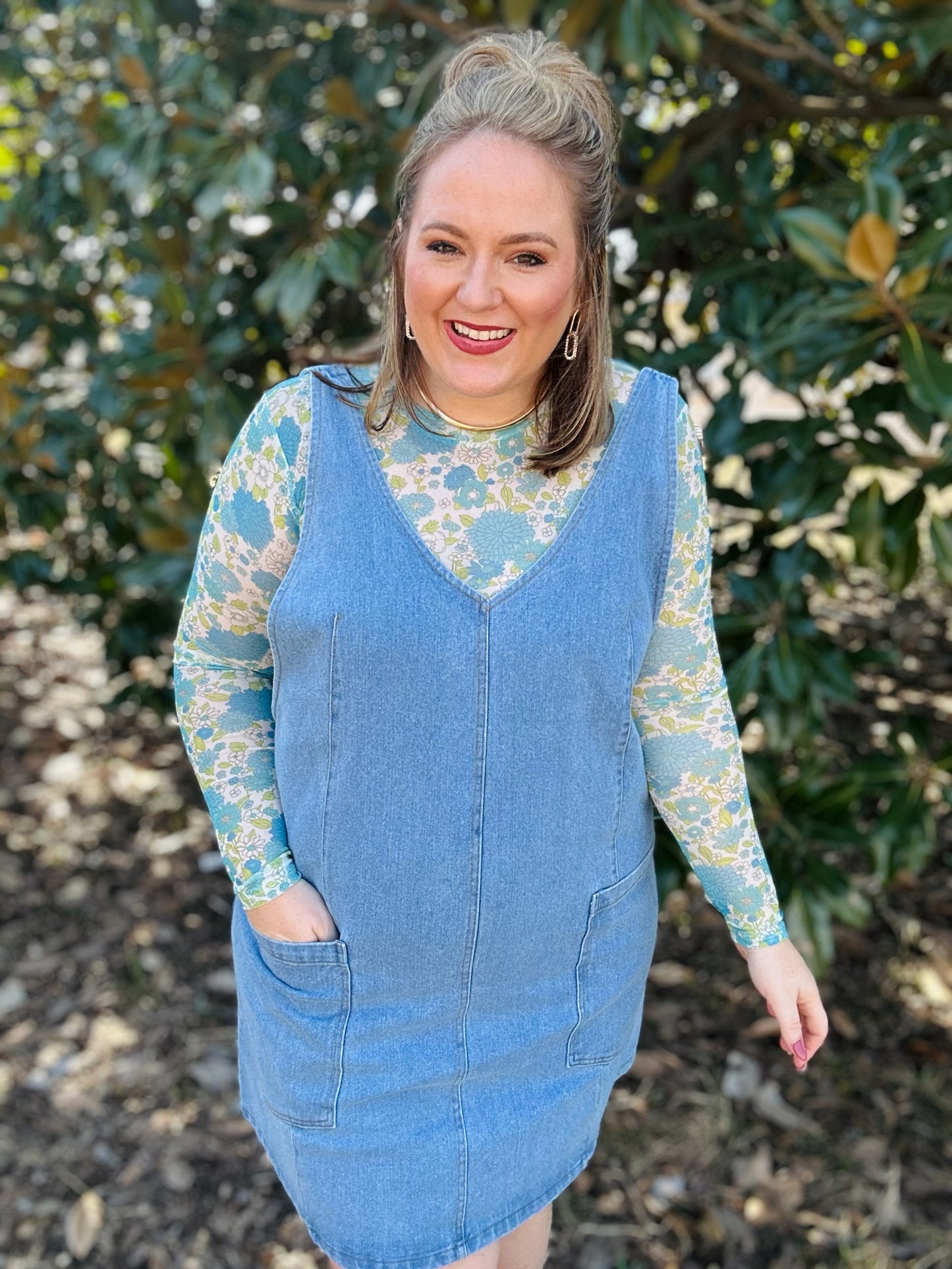 Kenna Denim Knot Dress