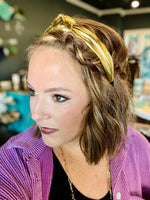 Faux Leather Top Knot Headband