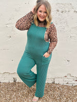 Sleeveless Solid Urban Ribbed Jumpsuit