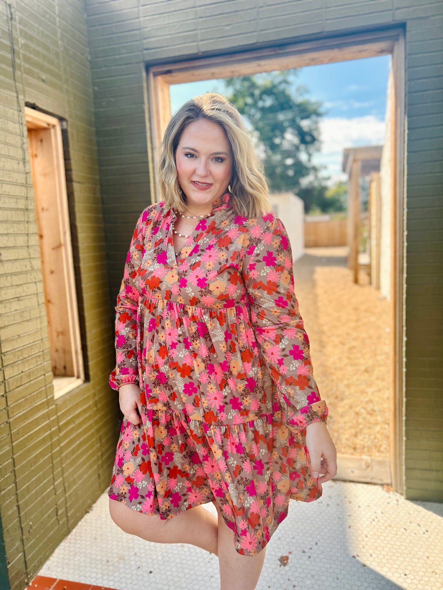 Molly Floral Tiered Mini Dress