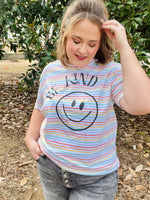 Be Kind Striped Graphic Tee