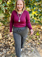 Laylah Charcoal Ribbed Pants