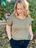 Jess Solid Color Pocket Tee (Multiple Colors)