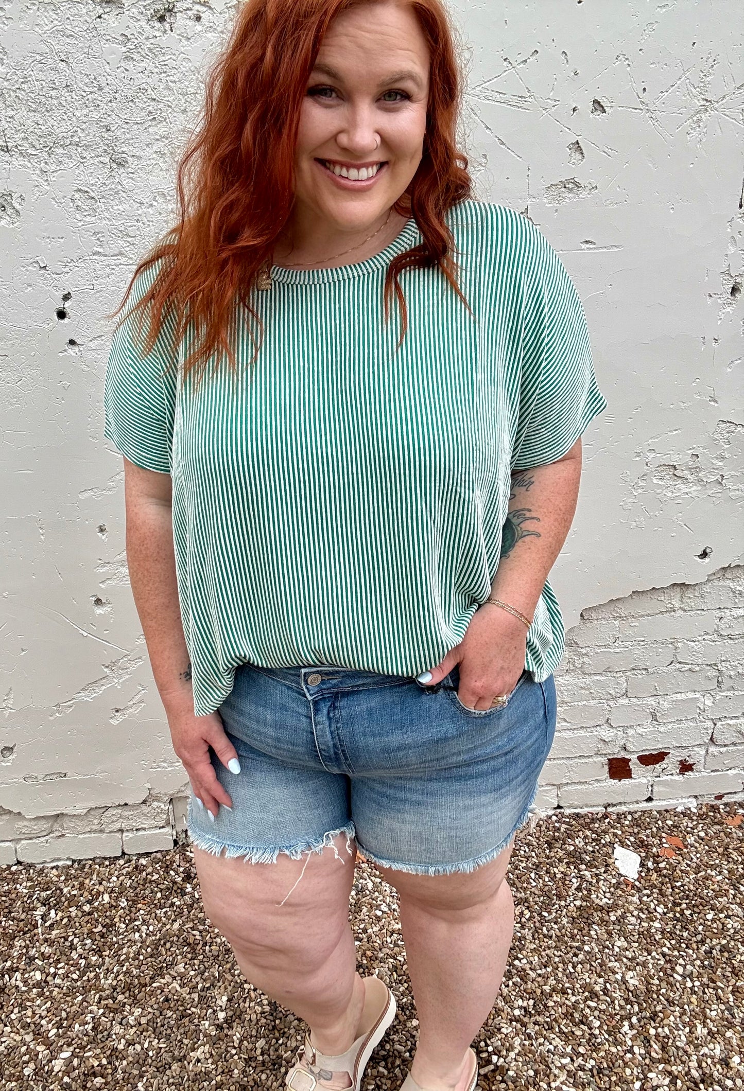 Harper Midrise Denim Shorts