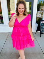 Alianah Pink Tiered Dress