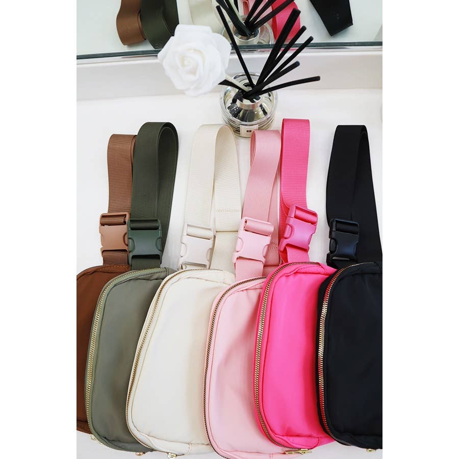 Solid Crossbody Belt Bag (Multiple Colors)