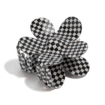 Checkered Flower Claw Clip (Multiple Colors)
