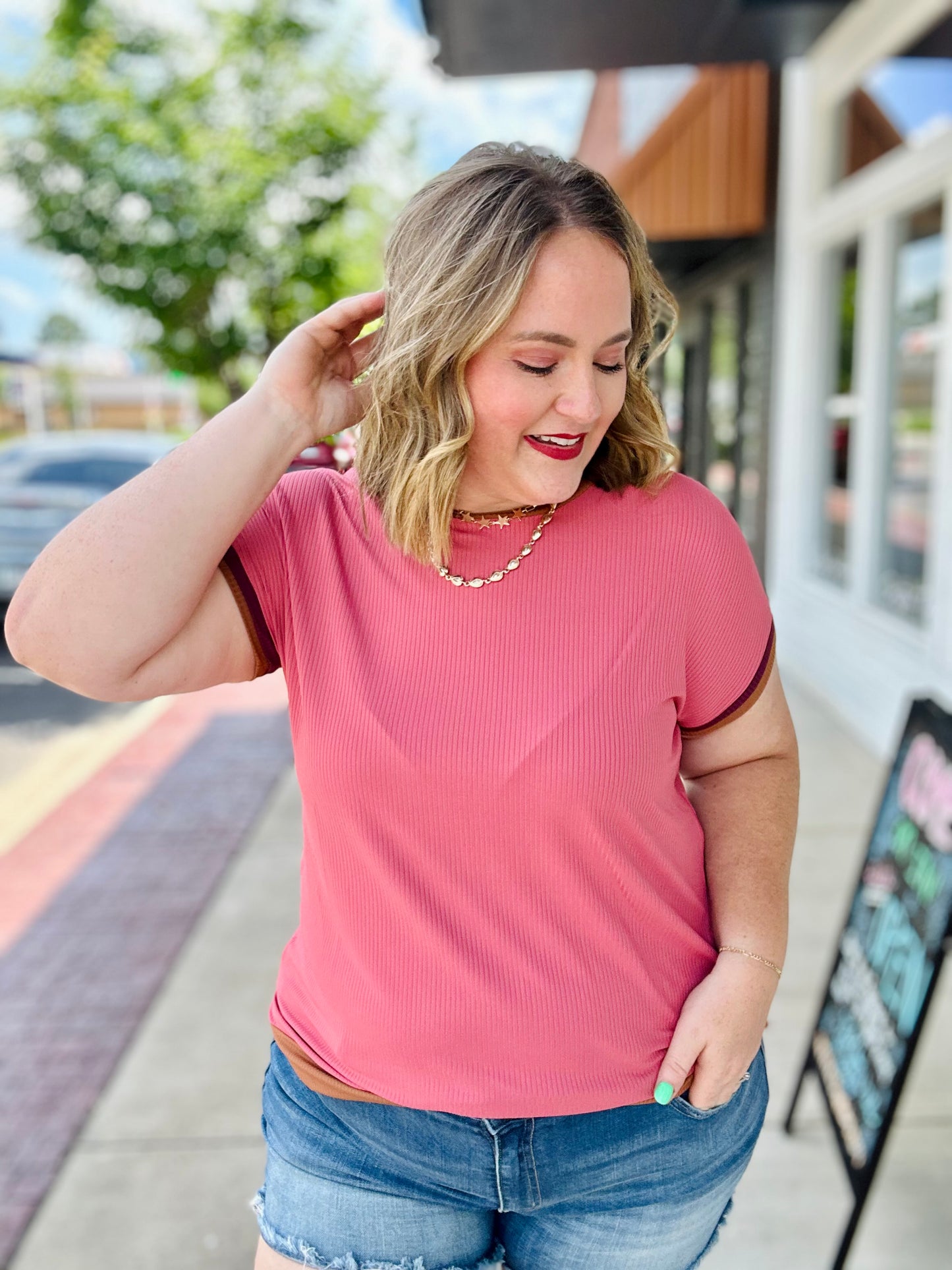 Finley Two Tone Top