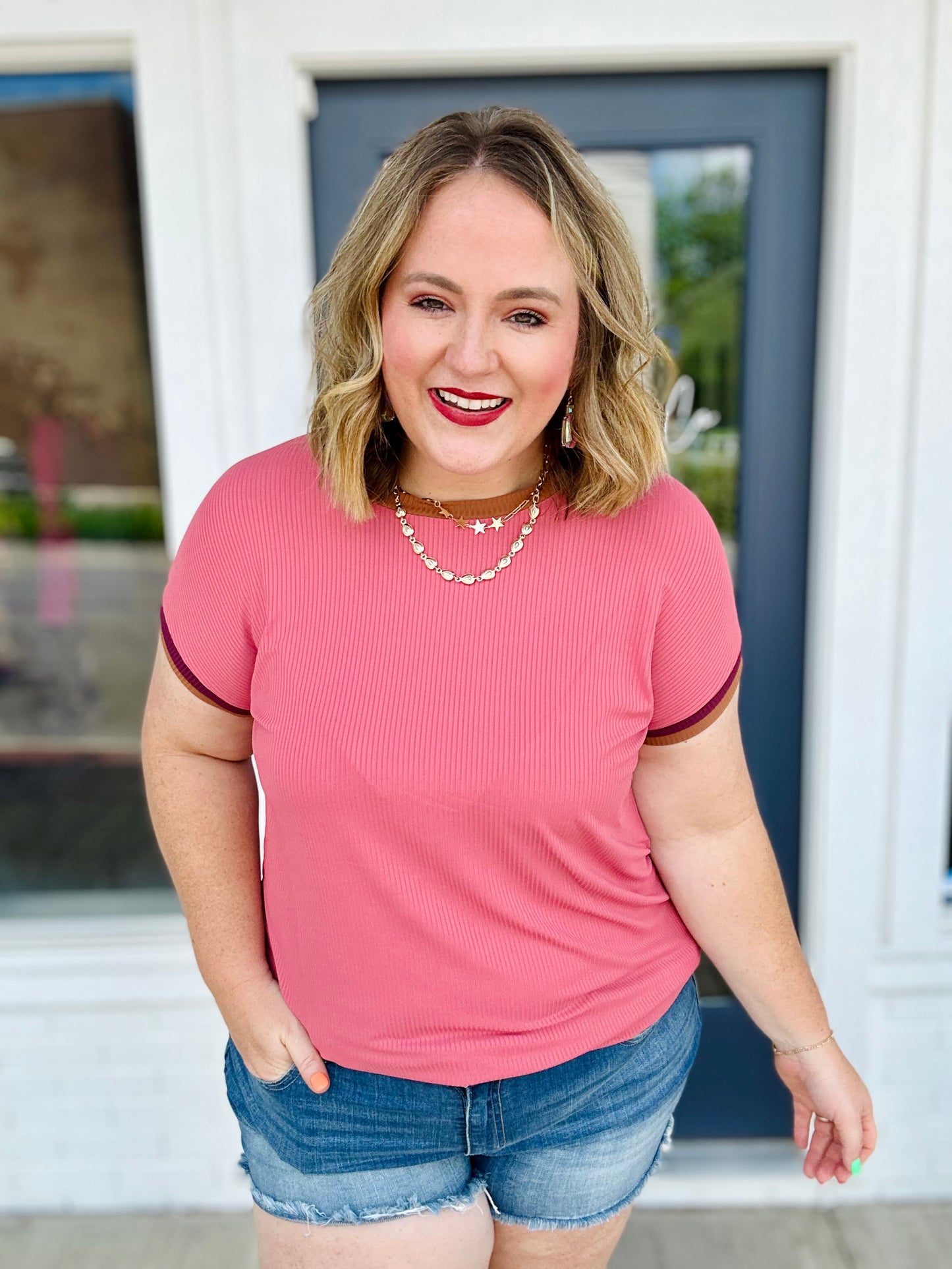 Finley Two Tone Top