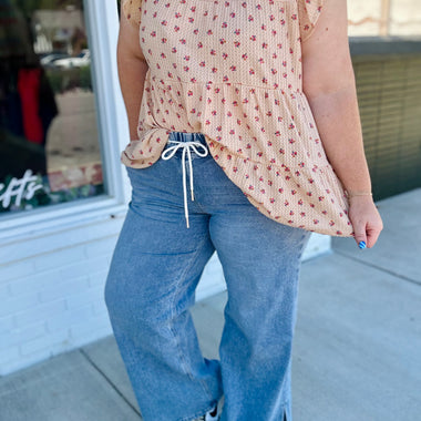 Sara Slit Leg Vervet Jeans