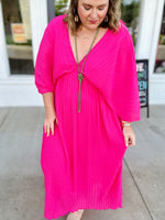 Ashlynn Pink Pleated Dress