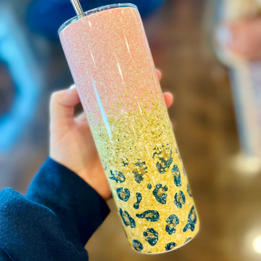 Leopard Glitter 20 oz Tumbler