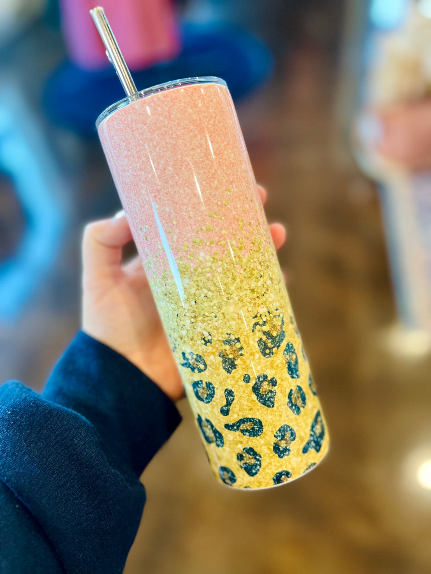 Leopard Glitter 20 oz Tumbler