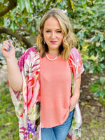 Whit Floral Kimono