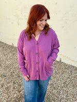 Two-Toned Charm Cardigan - Magenta